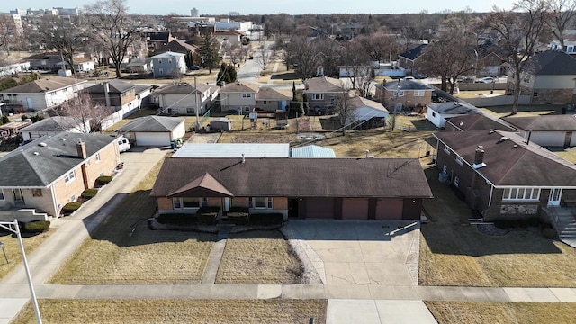 drone / aerial view with a residential view