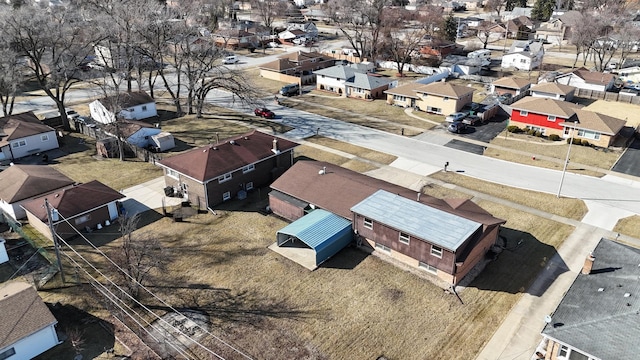 aerial view featuring a residential view