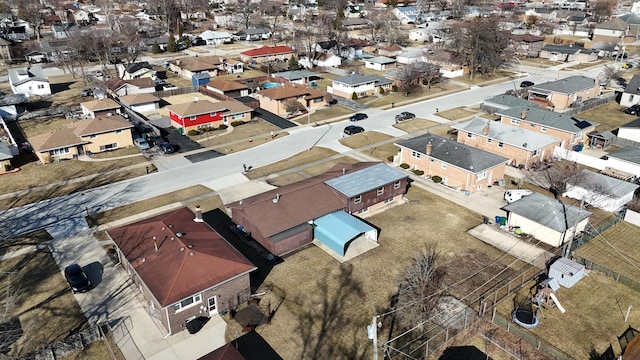 bird's eye view with a residential view