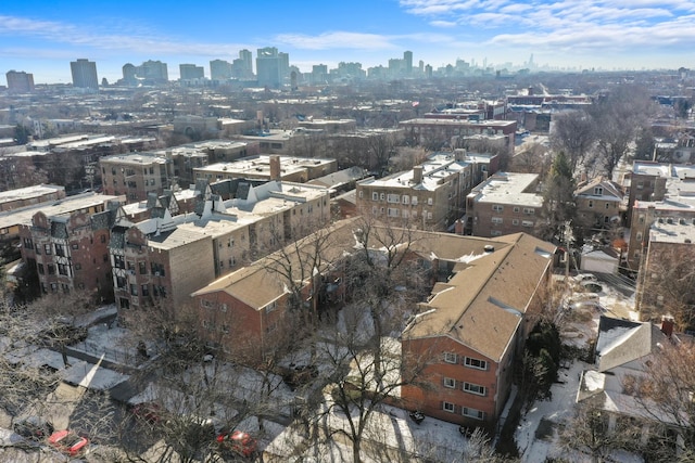 aerial view featuring a city view