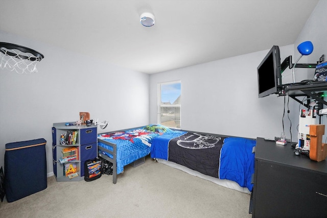 bedroom featuring carpet