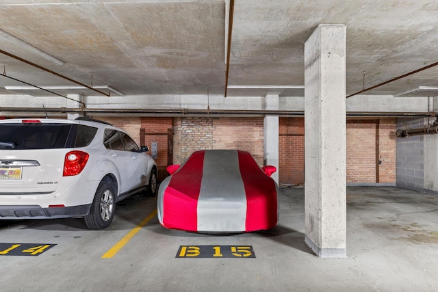 view of parking garage