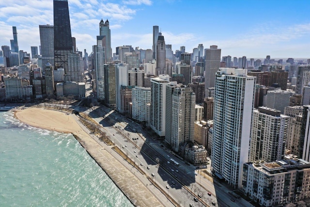 view of city featuring a water view