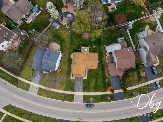 bird's eye view featuring a residential view