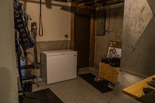 laundry room with electric panel