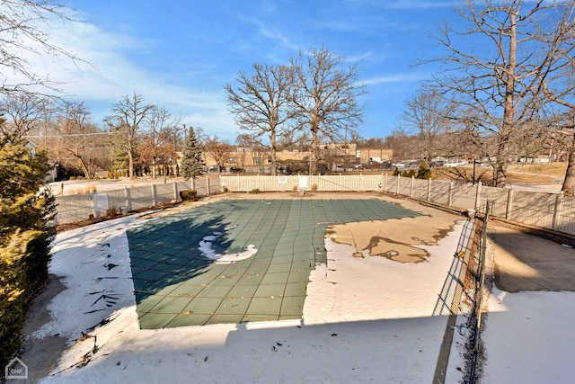 view of pool with a patio, a fenced backyard, and a fenced in pool