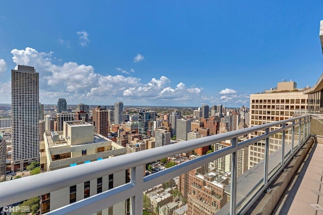 balcony featuring a city view