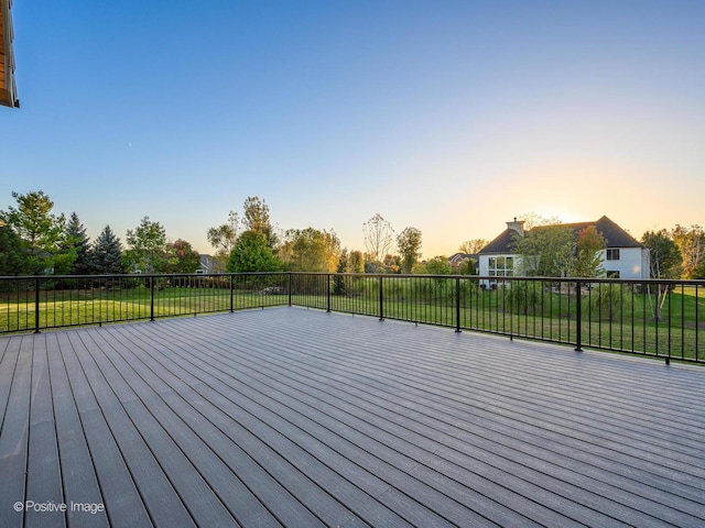 view of deck at dusk