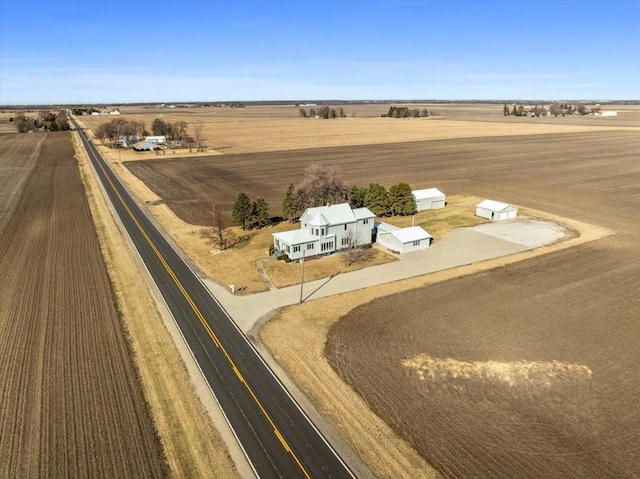 aerial view with a rural view