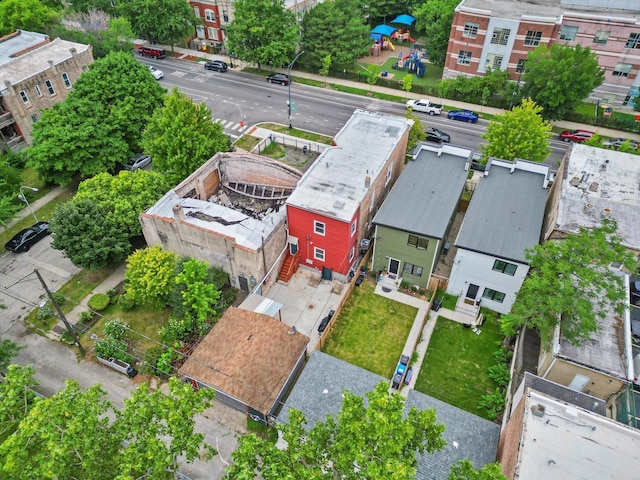 aerial view featuring a residential view