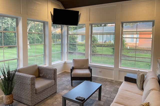 511 N Branch Rd, Glenview, IL 60025 - sunroom / solarium with brick floor