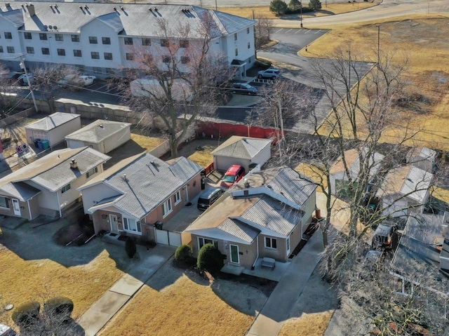 aerial view with a residential view