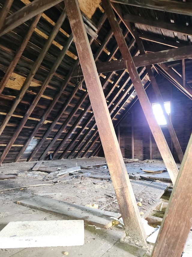 view of attic