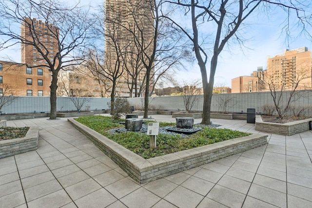 view of patio with a fenced backyard