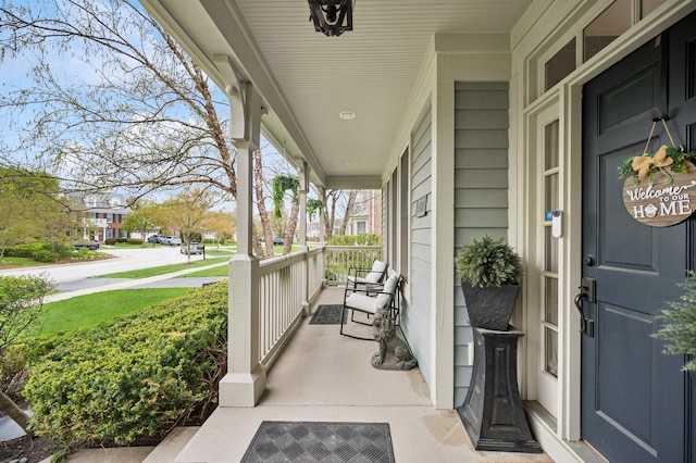 view of patio with covered porch