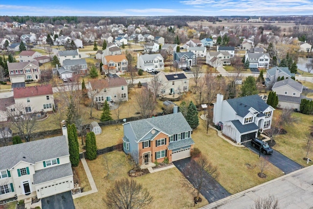aerial view featuring a residential view