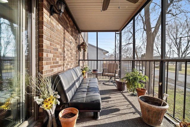 view of sunroom