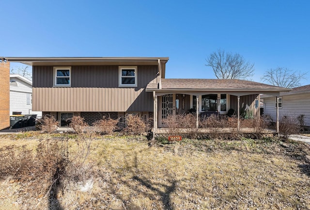 exterior space featuring covered porch