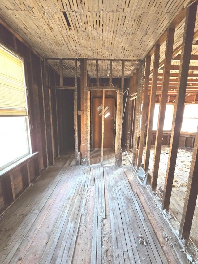 misc room with hardwood / wood-style flooring