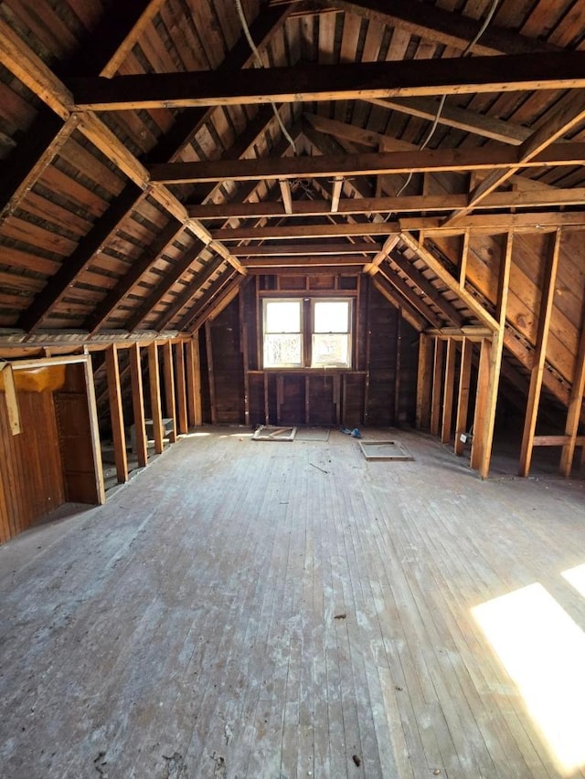 view of attic