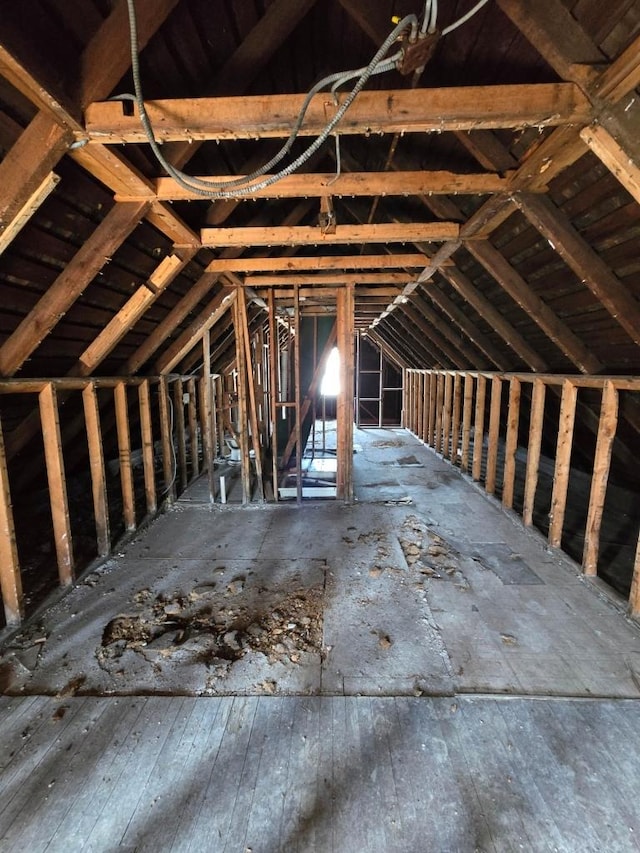 view of attic