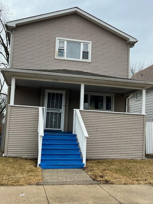 view of front of home featuring a porch