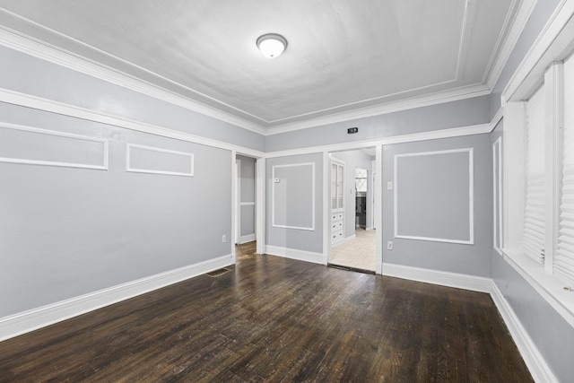 8025 S Evans Ave, Chicago, IL 60619 - unfurnished bedroom featuring visible vents, baseboards, hardwood / wood-style floors, and ornamental molding