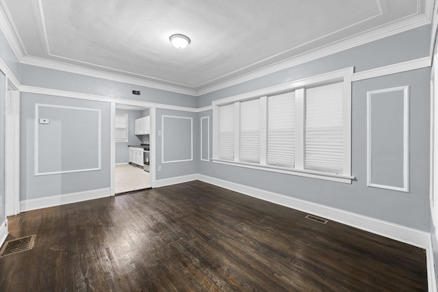 8025 S Evans Ave, Chicago, IL 60619 - unfurnished room featuring dark wood-style floors, visible vents, and baseboards