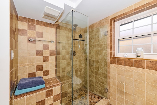 full bathroom with a stall shower