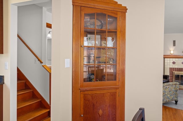 interior details with visible vents and a fireplace