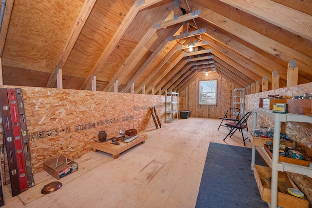 view of attic