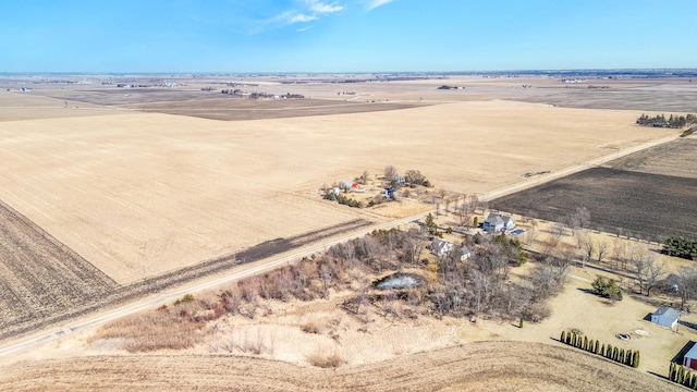 aerial view with a rural view