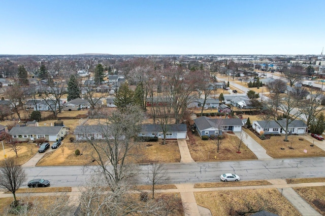 aerial view featuring a residential view