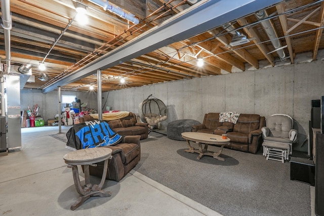view of basement