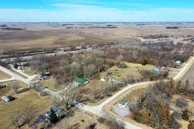 bird's eye view featuring a rural view