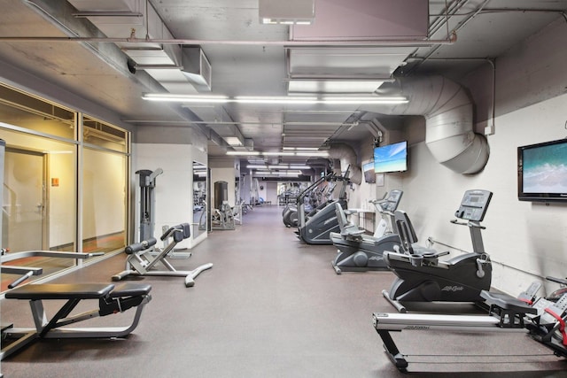 view of workout area