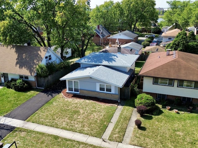 drone / aerial view with a residential view