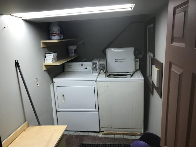 laundry area featuring independent washer and dryer