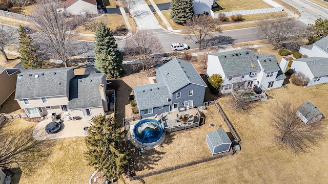 birds eye view of property featuring a residential view