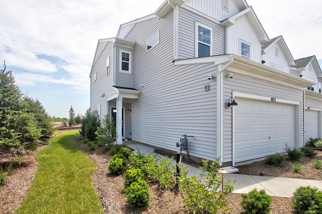 view of property exterior with board and batten siding