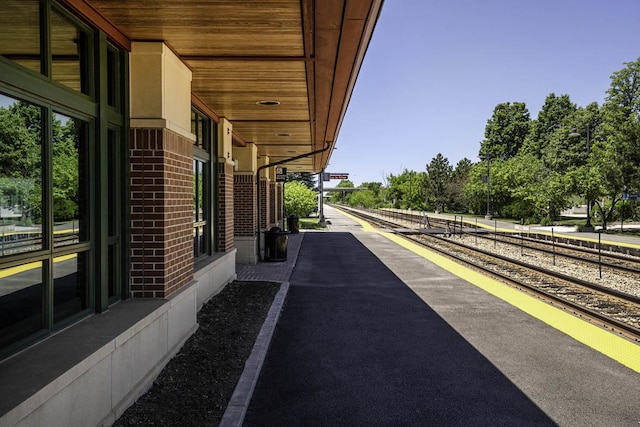 view of property exterior featuring brick siding