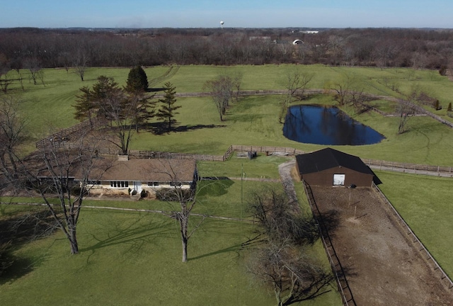 41660 N Hunt Club Rd, Old Mill Creek, IL 60083 - drone / aerial view with a water view and a rural view
