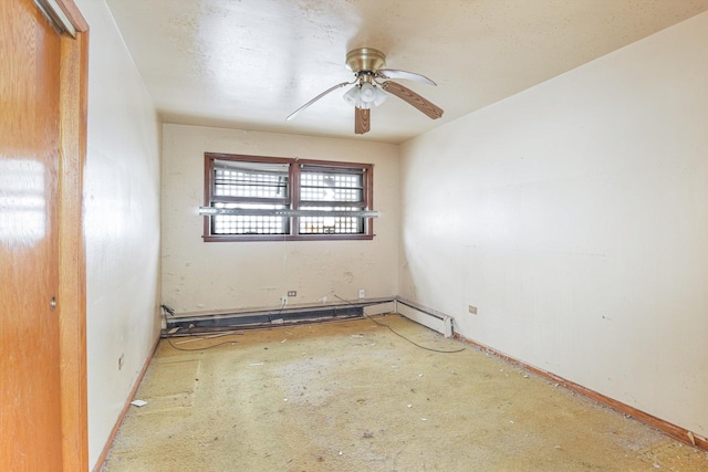 spare room featuring ceiling fan