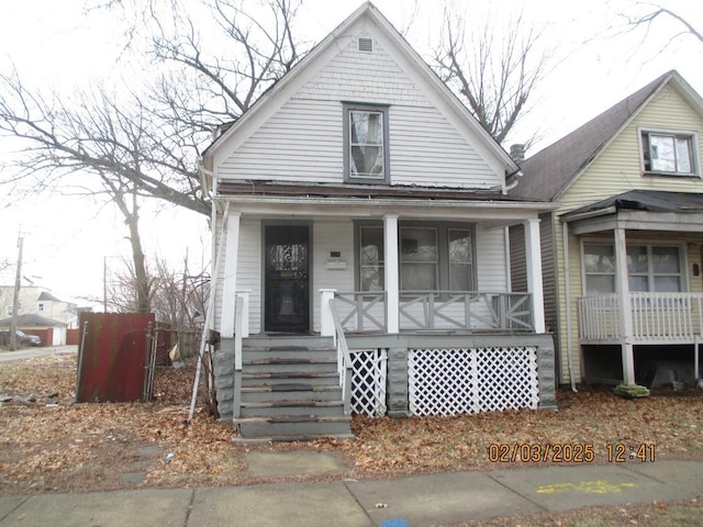 bungalow-style house with a porch