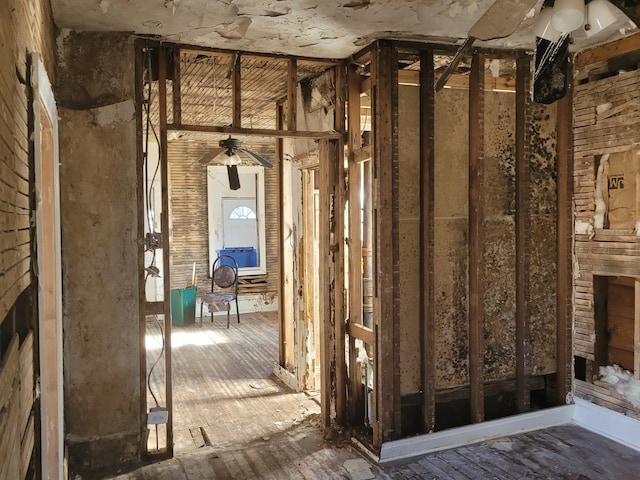 miscellaneous room featuring a ceiling fan