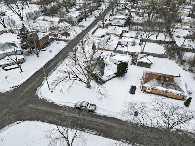 view of snowy aerial view