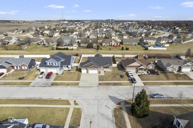 birds eye view of property featuring a residential view