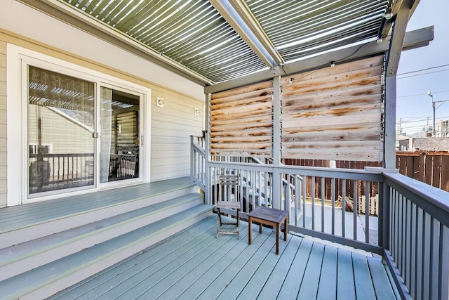 view of wooden deck