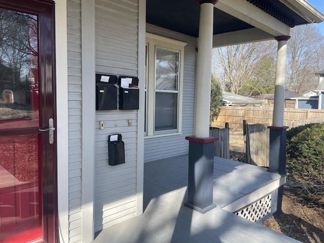 view of patio with fence