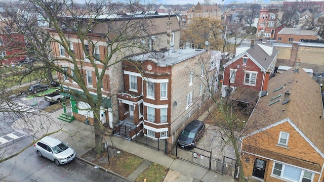 drone / aerial view with a residential view